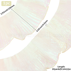 10 ярд прозрачного полиэстерового кружева с плиссировкой OCOR-GF0004-74F