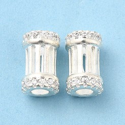 Латунное покрытие стойки микро паве прозрачные кубические циркониевые бусины колонны KK-D075-02S