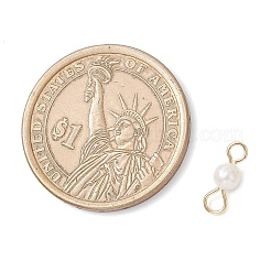 Подвески-коннекторы из натурального культивированного пресноводного жемчуга круглой формы PALLOY-JF04310-01