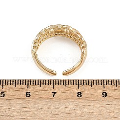 Манжеты из латуни с микро паве кубический цирконий для женщин RJEW-D326-05G