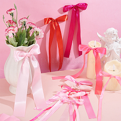 40 шт. 10 стиля полиэстеровых бантов для одежды&nbsp;HJEW-OC00322