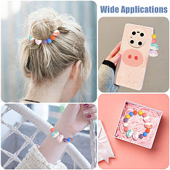 22 шт. 11-цветные бусины-накладки из пищевого экологически чистого силикона в виде облаков и радуги SIL-CA0002-94