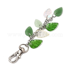 Лист ручной работы лэмпворк подвесные украшения&nbsp;HJEW-JM03586