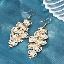Boucles d'oreilles avec pendentif en laiton&nbsp;EJEW-B157-02A-G