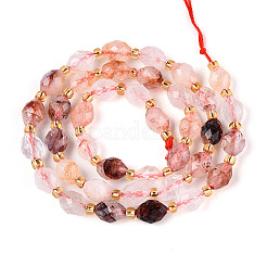 Натуральный гематоидный кварц / нитки из железистого кварца G-N342-35-8x6-13