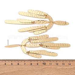 Овальные серьги-люстры из цинкового сплава EJEW-Z107-03G-01