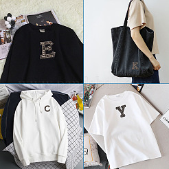 Патчи со стразами из смолы алфавита DIY-TAC0005-45H