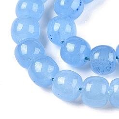 Chapelets de perles en jade blanc naturel teinté&nbsp;G-T138-S11