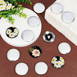 Parti piatte rotonde vuote per badge e bottoni&nbsp;DIY-WH0430-387A