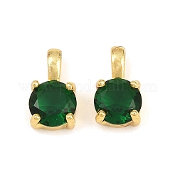 Breloques en verre pavé de laiton&nbsp;KK-K340-46G