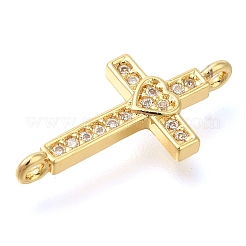 Латунные подвески из прозрачного кубического циркония&nbsp;KK-M101-02F-G02