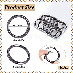 10 шт. Кольца пружинные затворные из сплава FIND-SP0001-38B