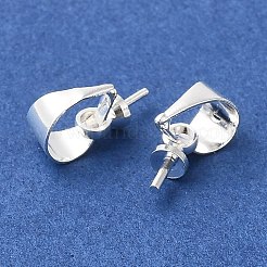 真鍮ネジアイピンペグベイル  片穴パーツ用  銀  7x3mm&nbsp;PJ-TAC0001-21S