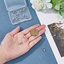 16 шт. латунные застежки с микропаве из прозрачного кубического циркония&nbsp;KK-FH0006-61