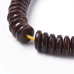 Кокосовые нити бус&nbsp;X-COCO-O009-01-8x3mm