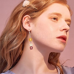 45шт 4 стиля стеклянные бусины миллефиори ручной работы&nbsp;LAMP-YW0001-65