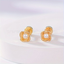 Серьги-гвоздики из нержавеющей стали в форме цветка GO3882