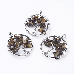 Природных тигровый глаз подвески&nbsp;G-E419-07P