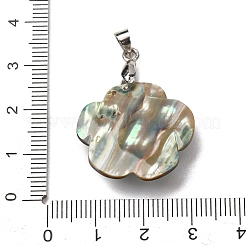 Anhänger aus natürlicher Paua-Muschel und Naturperle&nbsp;SHEL-G024-08P