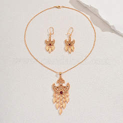 Элегантные геометрические латунные серьги-подвески с кубическим цирконием и наборы ожерелий для женщин EC3167