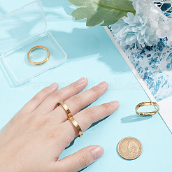 4 шт. 4 стиля из нержавеющей стали с рифлеными кольцами для пальцев&nbsp;STAS-LP0001-43G-02