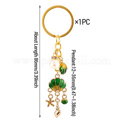 Portachiavi in lega a forma di conchiglia&nbsp;KEYC-TADJ00007