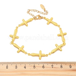 201 браслет из нержавеющей стали для женщин BJEW-Z103-01G-02