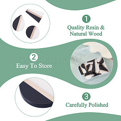 20 шт. подвески из смолы и натурального дерева в двух стилях&nbsp;RESI-TA0004-48