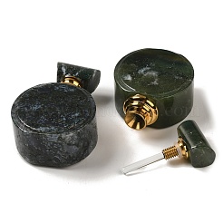 Флаконы для духов с капельницей из натурального мохового агата DJEW-H010-04G-04