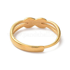 Ionenplattierung (IP) 304 Edelstahl Unendlichkeit verstellbare Ringe&nbsp;LS-RJEW-D006-17G