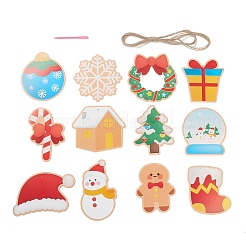 Рождественская тема бумажный кулон украшение AJEW-M213-01