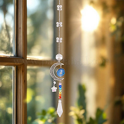 2 atrapasol colgante de vidrio con forma de mariposa y cono&nbsp;HJEW-TADJ0021