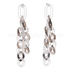 Orecchini pendenti con nappa a catena in acrilico da donna&nbsp;EJEW-JE04767-02