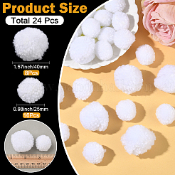 24 шт. 2 вида шерстяных мягких помпонов&nbsp;DIY-SC0031-39