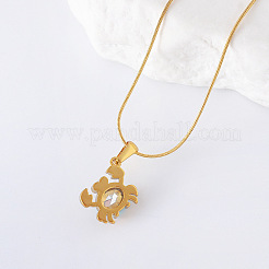 3 шт. элегантные ожерелья из нержавеющей стали с подвеской в виде краба для женщин и девочек LK4464