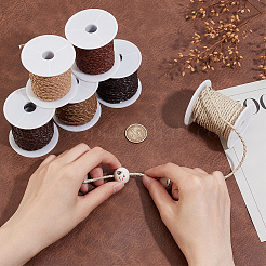 6 рулон плетеного шнура из искусственной кожи 6 цветов WL-PH0004-24