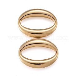 304ステンレススチールリンクリング  オーバル  ゴールドカラー  31x23.5x4.5mm  内径：10x26mm&nbsp;STAS-F247-02-G