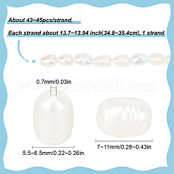 1 нить бусин из натурального культивированного пресноводного жемчуга PEAR-SC0001-11