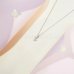 Colliers avec pendentif initial en argent sterling plaqué rhodium&nbsp;JN922A
