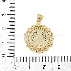 Pendentifs avec zircon cubiques à micro-pavés en laiton&nbsp;KK-P323-11H-G01