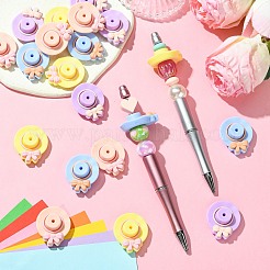 20шт 4 цвета силиконовые бусины&nbsp;SIL-CJ0003-06