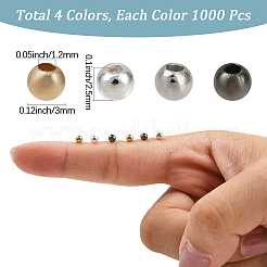 4000 шт. 4 цвета круглые пластиковые бусины-разделители ccb&nbsp;CCB-PA0001-05A