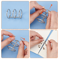 3-Ring-Scharnierringe aus Eisen für Loseblatt-Buchbinder&nbsp;FIND-WH20018-06B-P