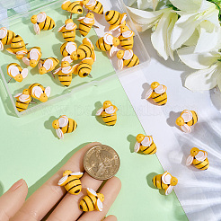 30 шт. смоляные кнопки для рисования пчел&nbsp;AJEW-SC00061