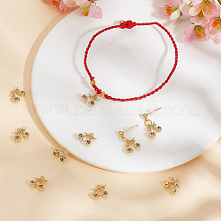 12 шт. латунные подвески с микропаве из шоколадного кубического циркония&nbsp;KK-BC0012-64