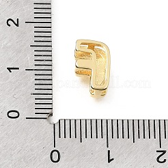 Barrettes d'espacement initiales en laiton micro-pavé de zircone cubique transparente&nbsp;KK-E802-34G-F
