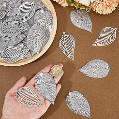 60 шт. 2 стиля железных листовых украшений&nbsp;AJEW-GF0012-11C