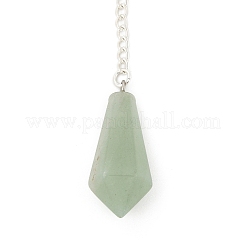 Pendules de radiesthésie à pointe conique en aventurine verte naturelle&nbsp;G-A249-02S-11