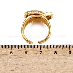 Латунные открытые манжеты для женщин&nbsp;RJEW-Z106-01G