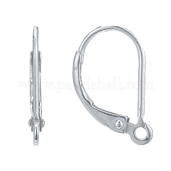 スターリングシルバーレバーバックフープピアス925個  銀  16.5x10x2mm  穴：1mm  ピン：0.8mm&nbsp;X-STER-L054-52S